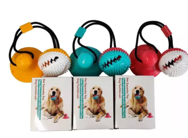 🦴🐶🏐JUGUETE PARA PERROS CON VENTOSA Y PELOTA PARA OBTENER PREMIOS🦴🐶🏐