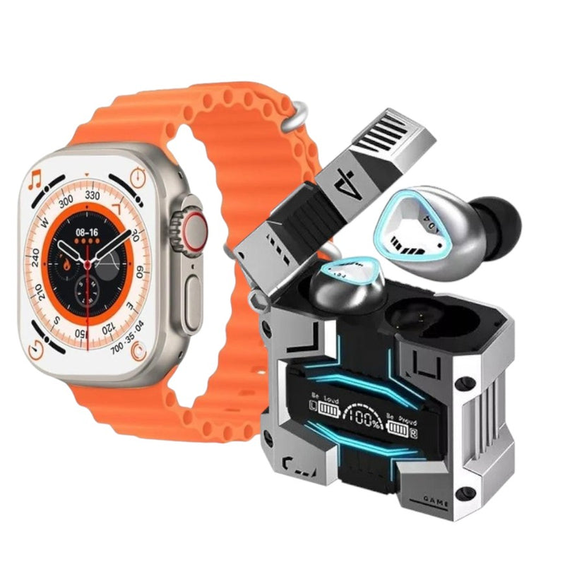 Combo smartwatch T800 + audífonos gamer M45