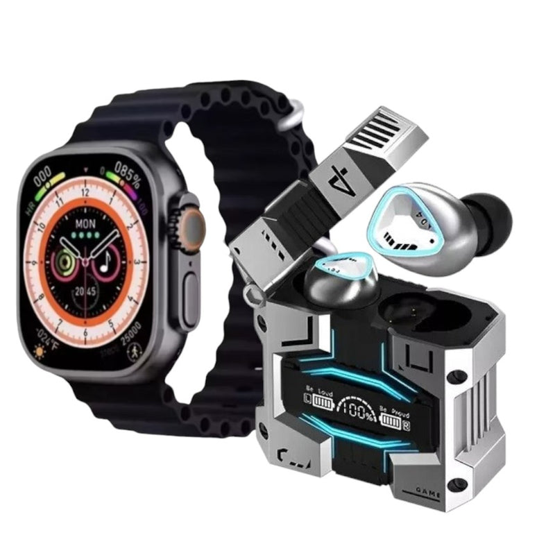 Combo smartwatch T800 + audífonos gamer M45