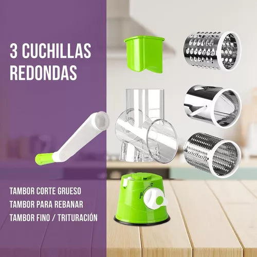 🥗🍠🥦MOLINO RAYADOR TIPO TAMBOR PARA FRUTAS Y VERDURAS CON SUCCION AL VACÍO 🥗🍠🥦