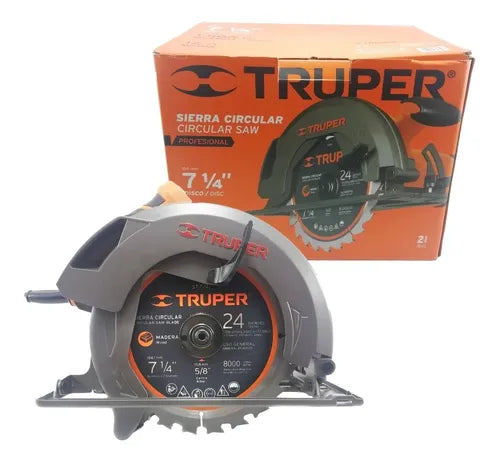 Sierra circular Truper, 7-1/4", profesional, 1500 W 11004