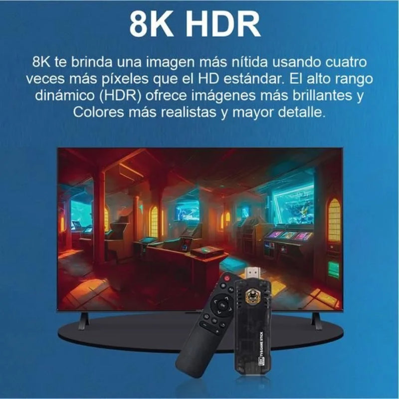 GAME BOX 8K Emulador de Juegos y Android TV 2 en 1