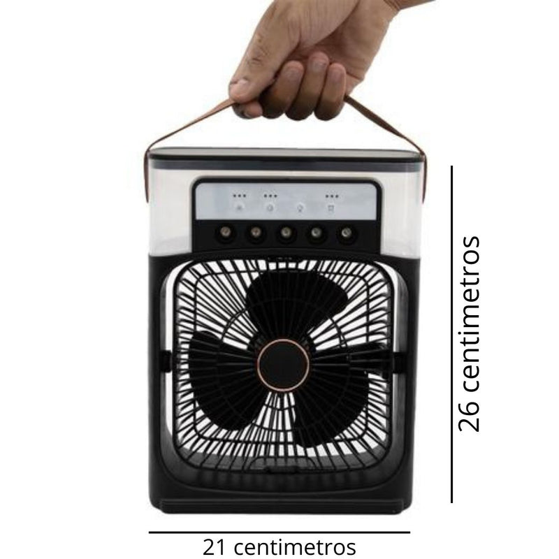 Ventilador humidificador con luz LED CoolAir 3 en 1