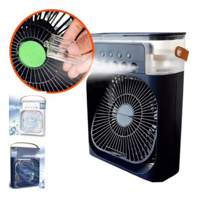 Ventilador humidificador con luz LED CoolAir 3 en 1